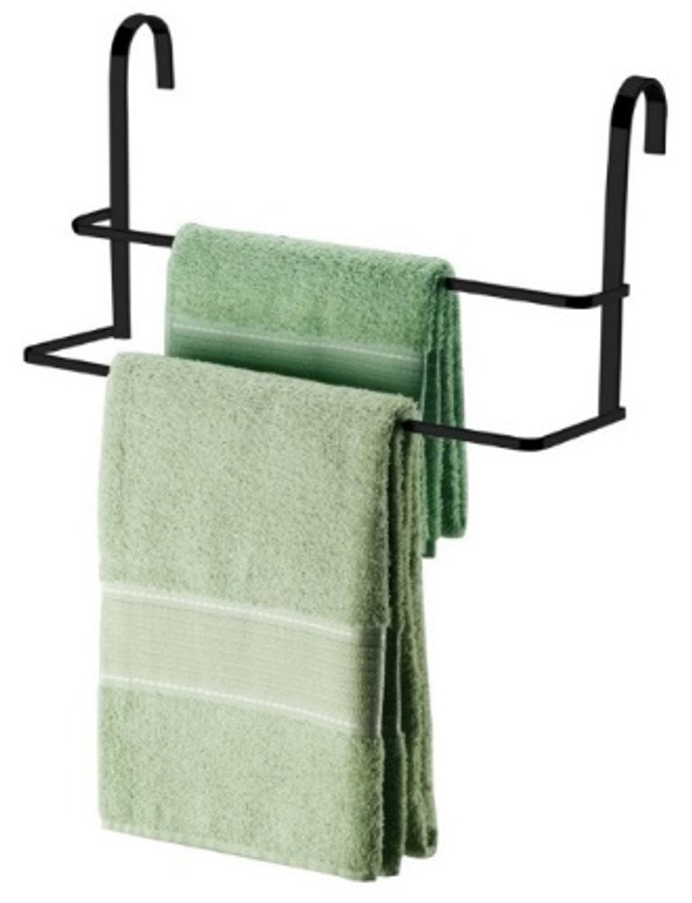 Toalheiro Box Duplo 45cm Preto Fosco Future