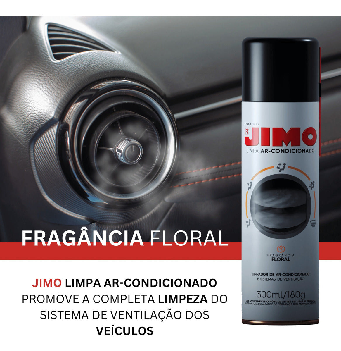 Limpa Ar-Condicionado Aerossol 300ml Jimo