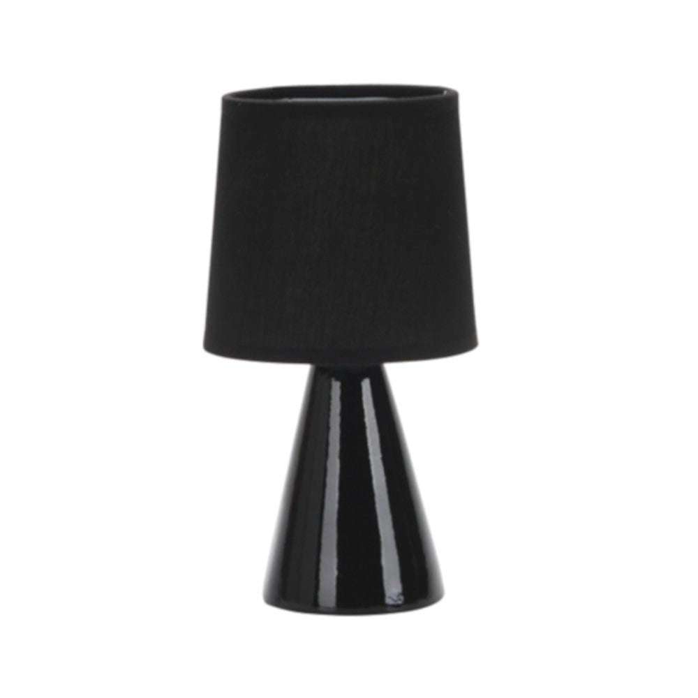 Abajur Ceramica Pottery E27 25cm  Preto Taschibra