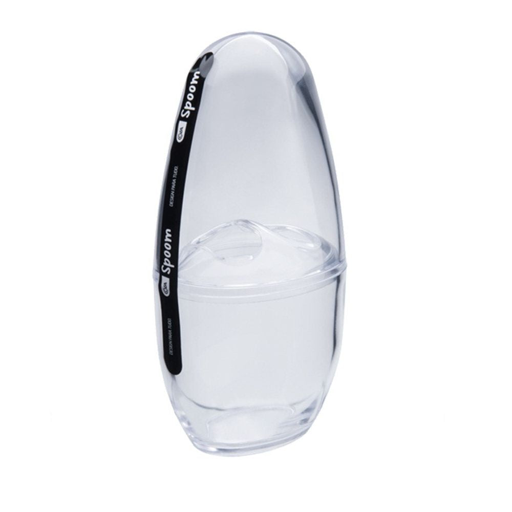 Porta Escova Spoom com Tampa Cristal Coza