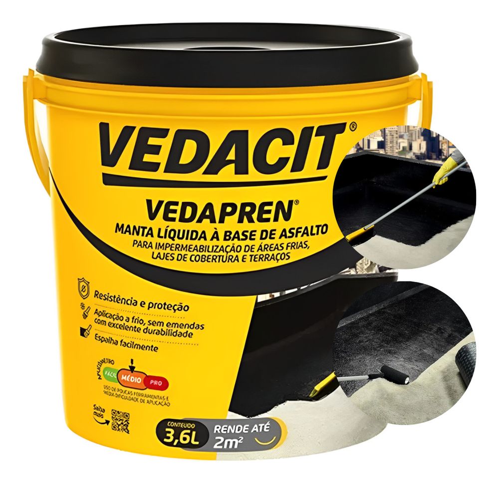 Vedapren Preto 3.6kg - Thony Ferragem