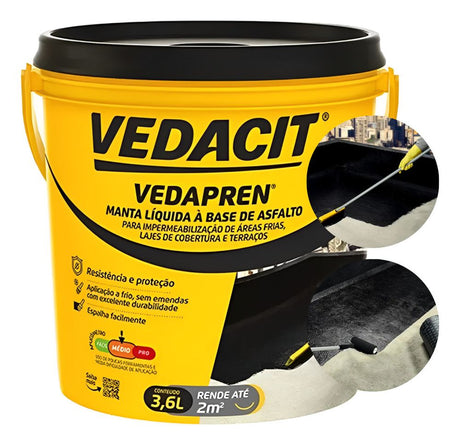 Vedapren Preto 3.6kg - Thony Ferragem