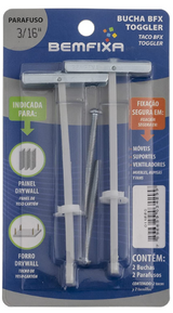 Bucha Bfx Toggler Cartela BemFixa - Thony Ferragem