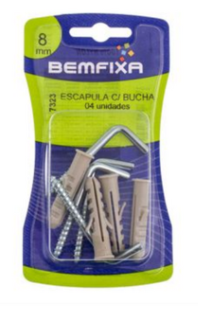 Cartela Escapula 4,4x70 C/ Bucha 8mm - Thony Ferragem