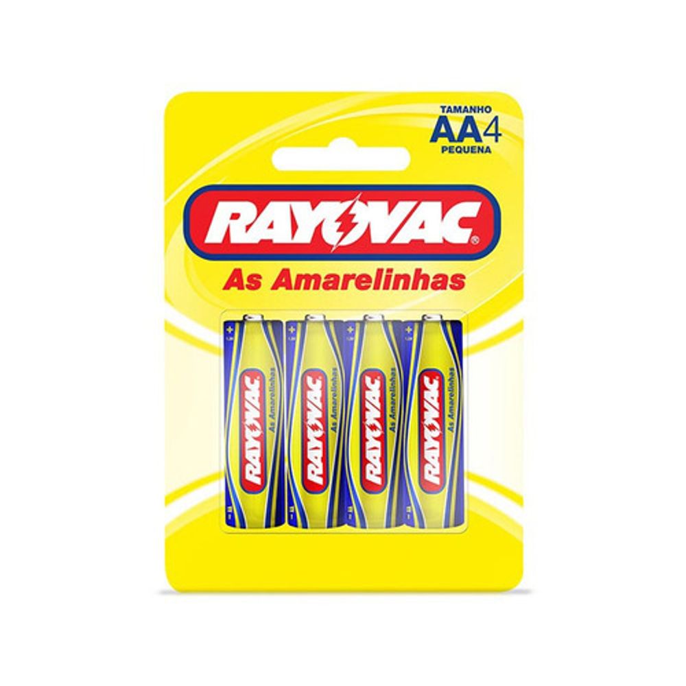 Pilha Zinco Pequena Cartela C/ 4pc (Aa) - Thony Ferragem