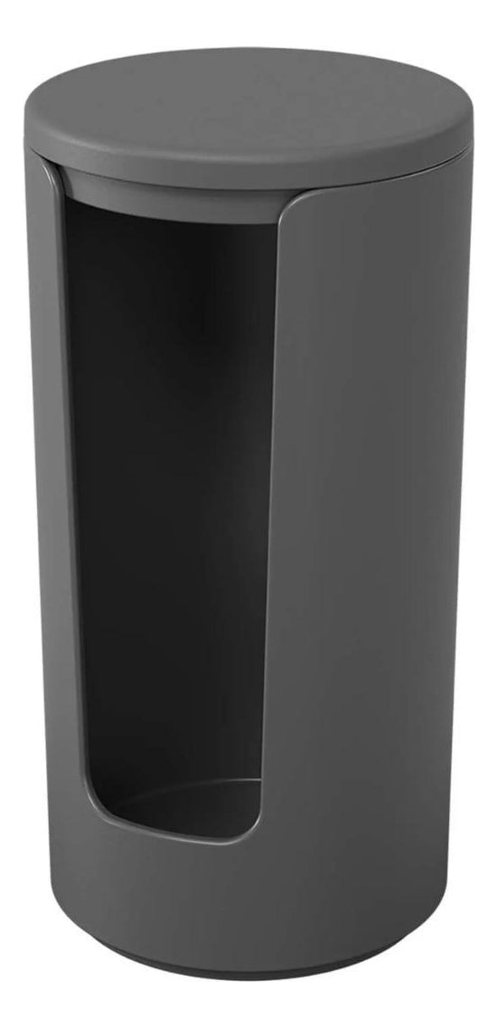 Porta Algodão em Disco Cinza Chumbo Serene Coza
