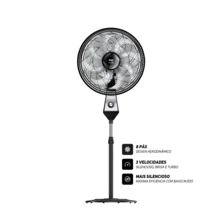 VENTILADOR FLOW TURBO 50CM COLUNA 127V - Thony Ferragem