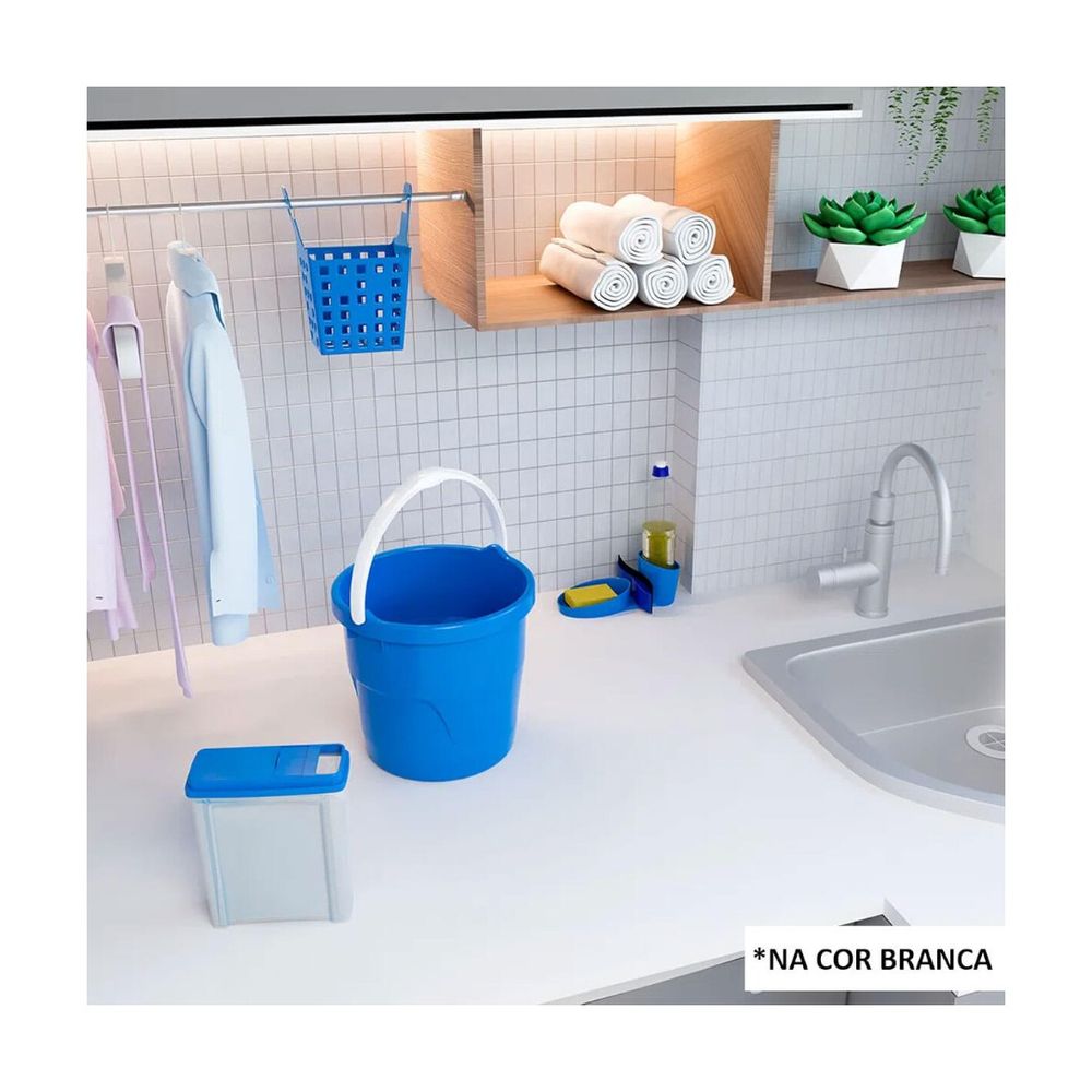 Balde Plastico Branco 12 Litros Astra