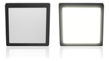 Painel Led Quadrado Lux Sobrepor 24w Preto 3000k