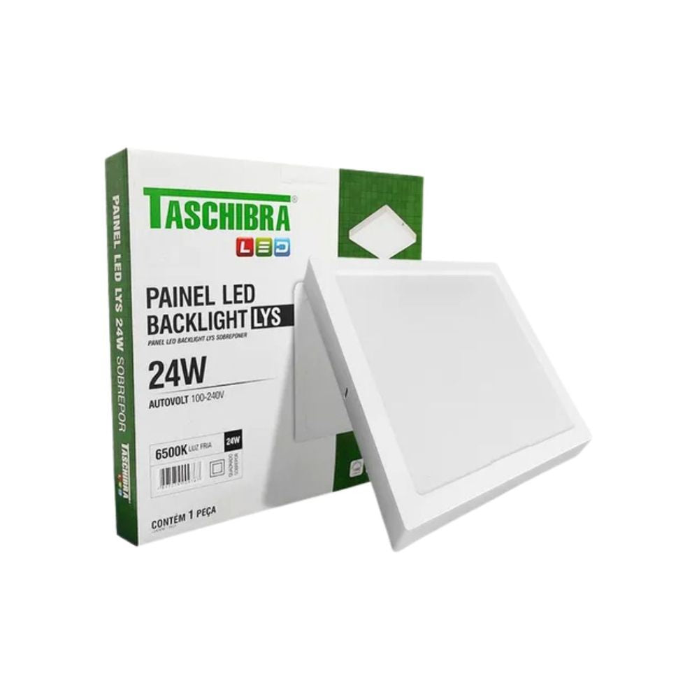 Kit Iluminação LED Completa 5 Lâmpadas + Painel 24W + Luminária 6500K Taschibra