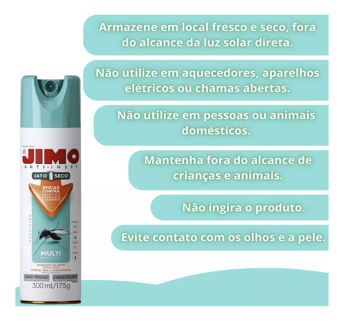 Anti-Inset Jato Seco 300ml Jimo