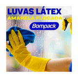 Luva Latex Amarela G Bompack - Thony Ferragem