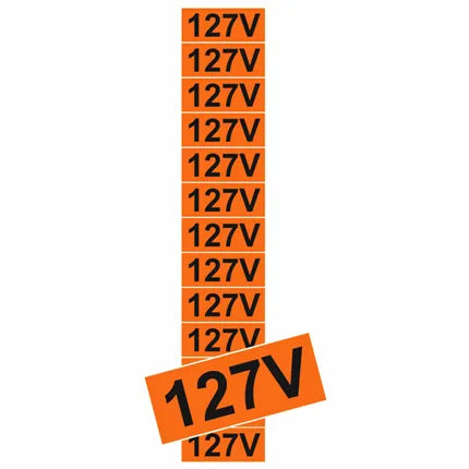 Placa Sinalizadora 5x25cm 110v Cartela C/13pc Encartale - Thony Ferragem