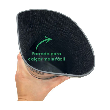 Bota Pvc Cano Medio Preta C/ Forro N.36 - Thony Ferragem