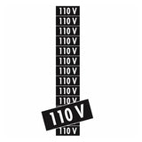 Placa Sinalizadora 15x36x0,8cm 127v Cartela C/13pc Encartale - Thony Ferragem