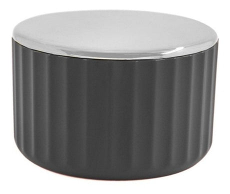 Porta Algodao Cotonete Groove Chumbo OU - Thony Ferragem