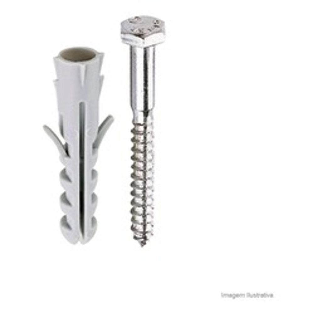 Bucha 12mm+Parafuso Cabeca Sextavada - Thony Ferragem