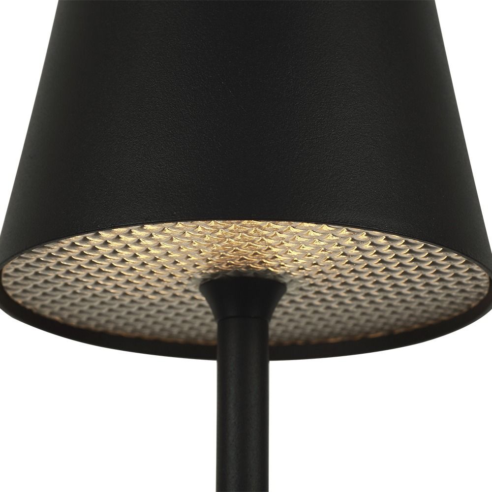 Luminária Mesa Louvre Recarregável Preta Taschibra - Thony Ferragem