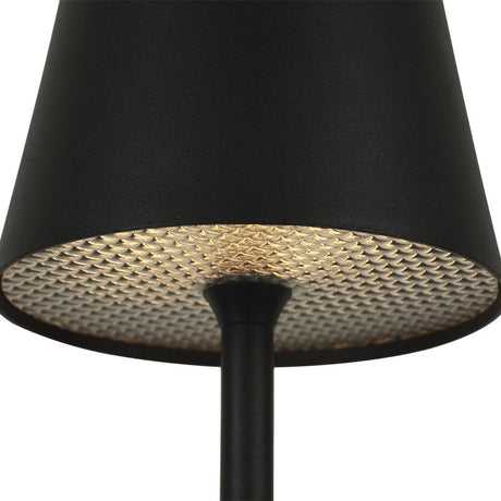 Luminária Mesa Louvre Recarregável Preta Taschibra - Thony Ferragem