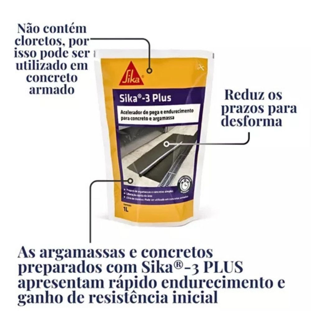 Sika 3 Plus 1 Lt - Thony Ferragem