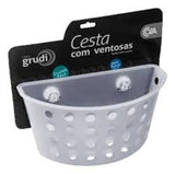Cesto Organizador One com Ventosas Natural Coza - Thony Ferragem