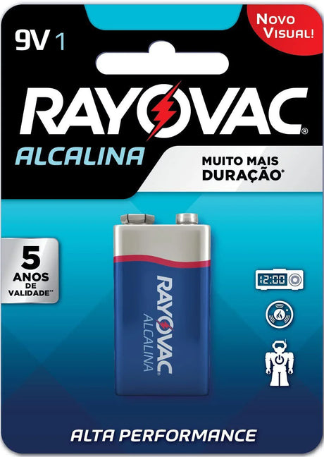 Pilha Alcalina Bateria 9v Rayovac - Thony Ferragem