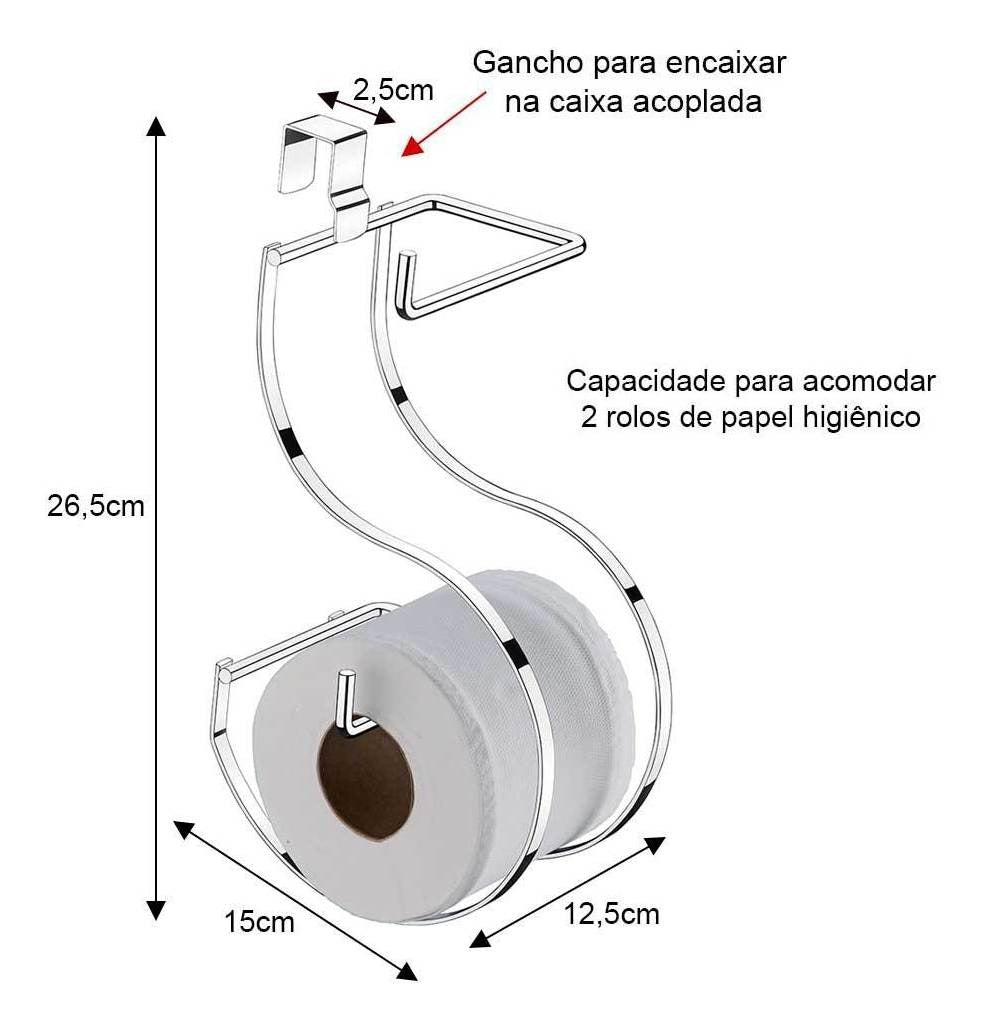 Suporte Papel Higienico Para Caixa Acoplada Future
