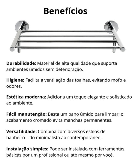 Toalheiro Hotel 42cm Flat Jackwal - Thony Ferragem