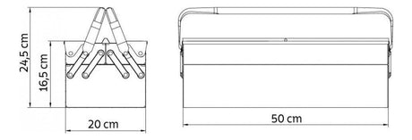 Caixa Ferramentas Sanfonada 3 Gavetas Tramontina - Thony Ferragem
