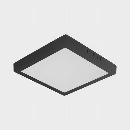 Plafon De Led Taschibra 18w Quadrado Preto Sobrepor Bivolt Cor Luz Neutra 4000k 110v/220v