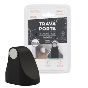 Trava Porta Magnetico Preto Fosco - Thony Ferragem