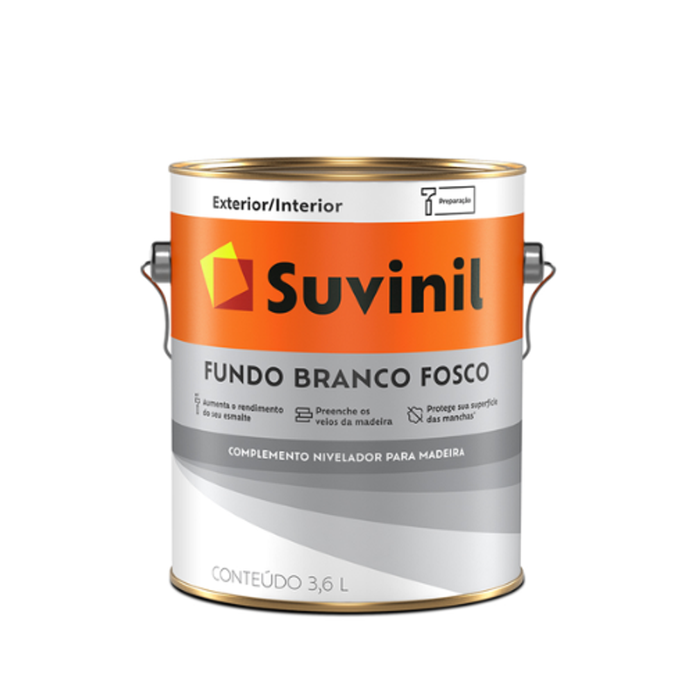 Fundo Branco Fosco Para Madeira 3.6lts Suvinil