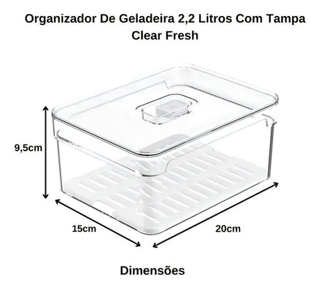 Organizador Clear Fresh 2,2l Natural OU - Thony Ferragem