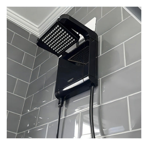 Chuveiro Elétrico De Parede Preto 7800w 220v Acqua Ultra Star  Lorenzetti