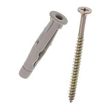 Bucha Bxb 8mm+ Parafuso Fenda 5,0x70mm BemFixa - Thony Ferragem