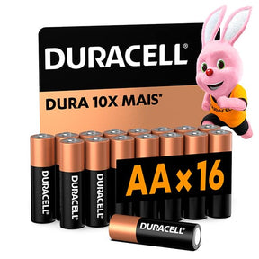 Pilha Alcalina Pequena AA Cartela c/16 Duracell