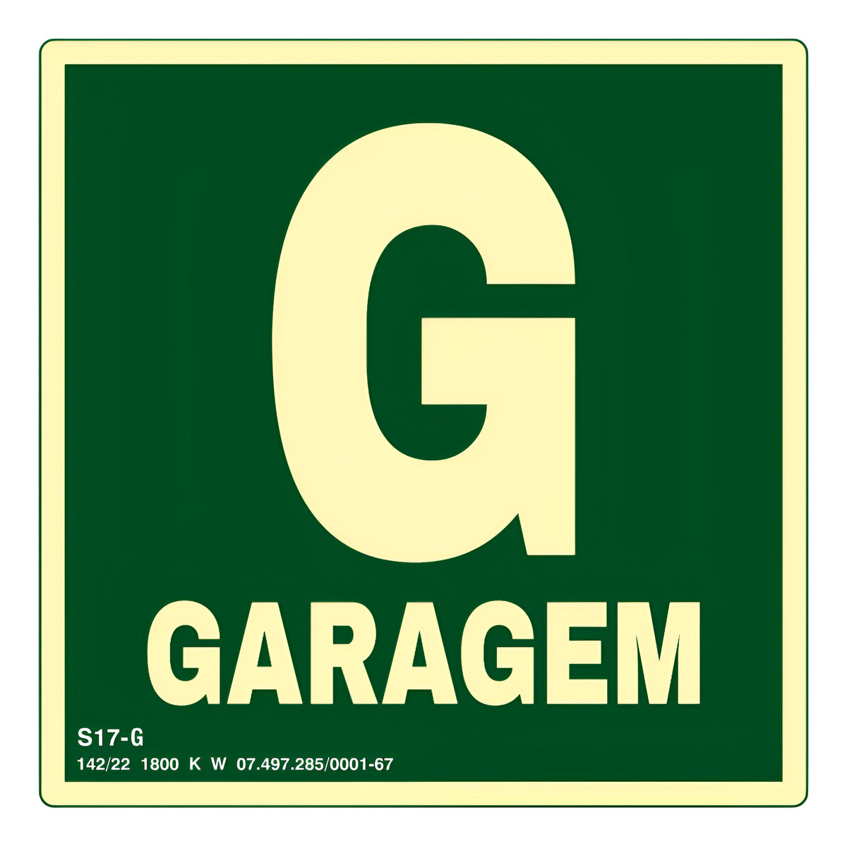 Placa De Sinalizacao Pavimento Garagem 18x18 Pvc Encartale - Thony Ferragem
