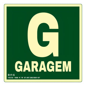 Placa De Sinalizacao Pavimento Garagem 18x18 Pvc Encartale - Thony Ferragem