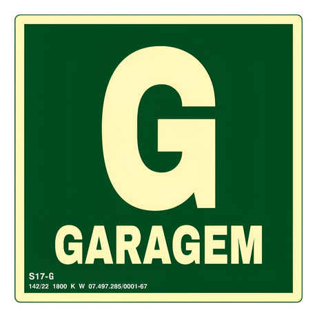 Placa De Sinalizacao Pavimento Garagem 18x18 Pvc Encartale - Thony Ferragem