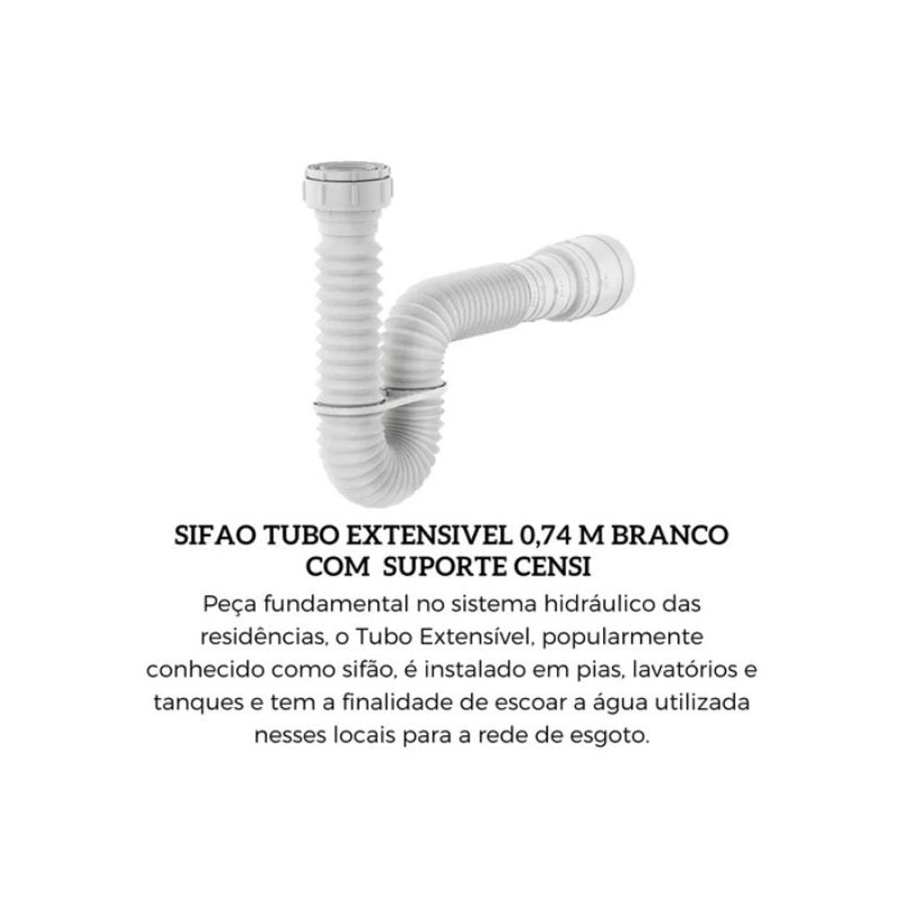 SIFAO TUBO EXTENSIVO C/ JOELHO 0,74M 7168- CENSI - Thony Ferragem