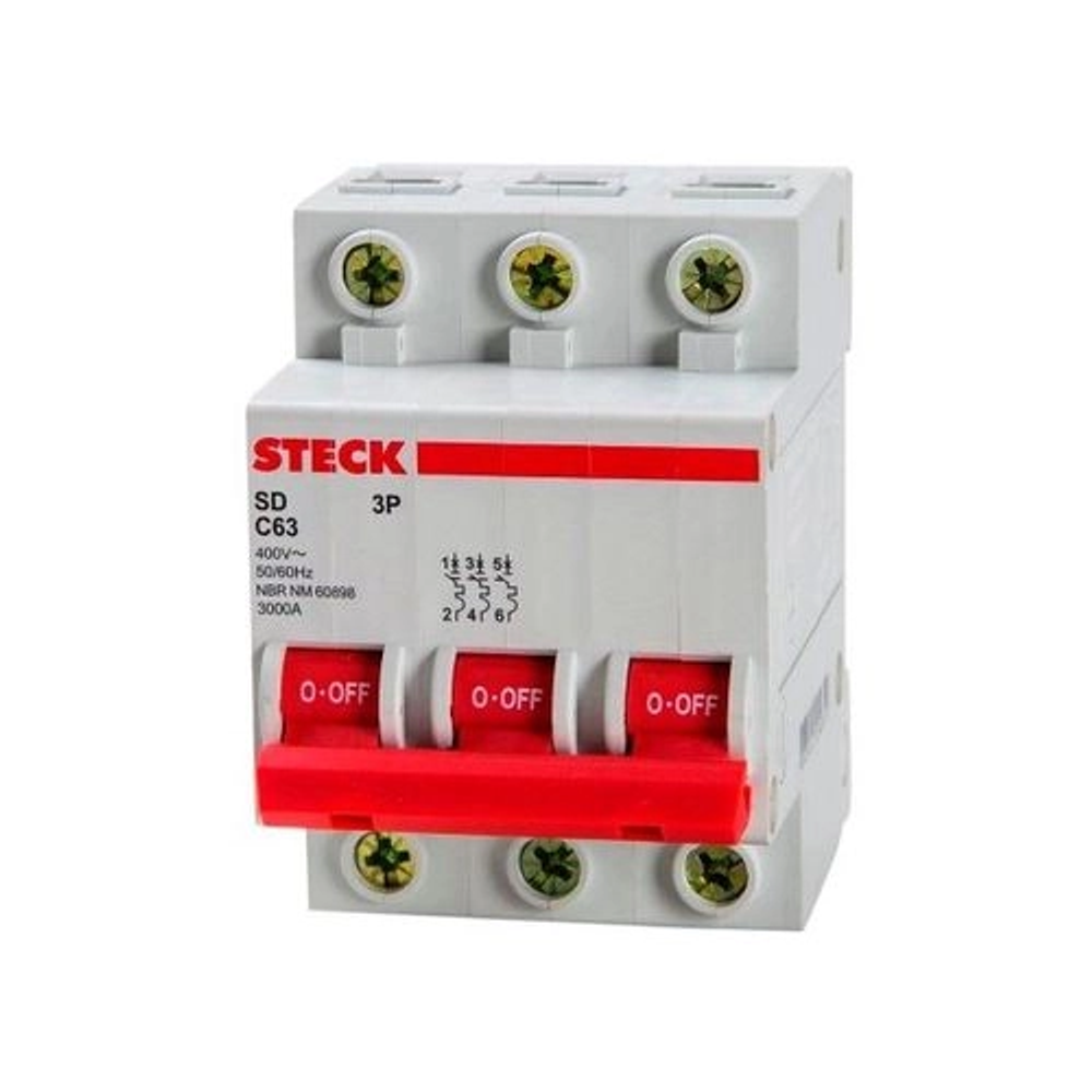 DISJUNTOR TRIPOLAR 40A CURVA C STECK - Thony Ferragem