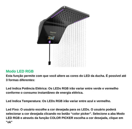 DUCHA DUCALI PREMIUM ELETR 7500W 220V BLACK - Thony Ferragem