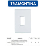 Placa 1p Vertical 4x2 - Liz Tramontina - Thony Ferragem