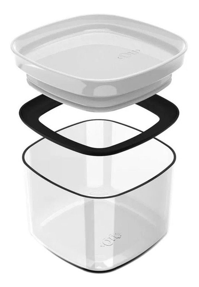 Pote Hermetico 0,45 L Block C/ Tampa Branco OU