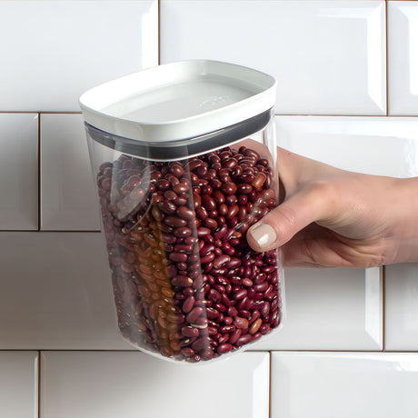 Pote Hermetico Medio 1l Block C/ Tampa Branco OU - Thony Ferragem