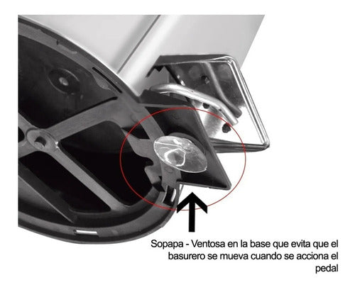Cesto De Lixo De Aço Inoxidável Pedal 12L Tramontina
