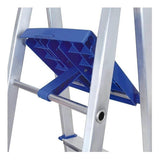 Escada Alumínio 4 Degraus  Prateado/ Azul 5102 Mor - Thony Ferragem