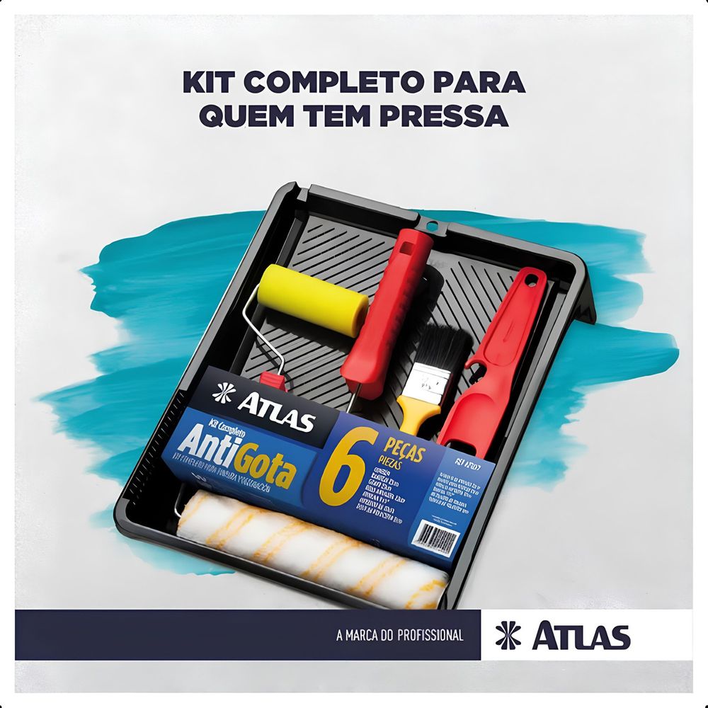 Kit Pintura Completo Rolo Anti-gota 06 Peças Atas - Thony Ferragem