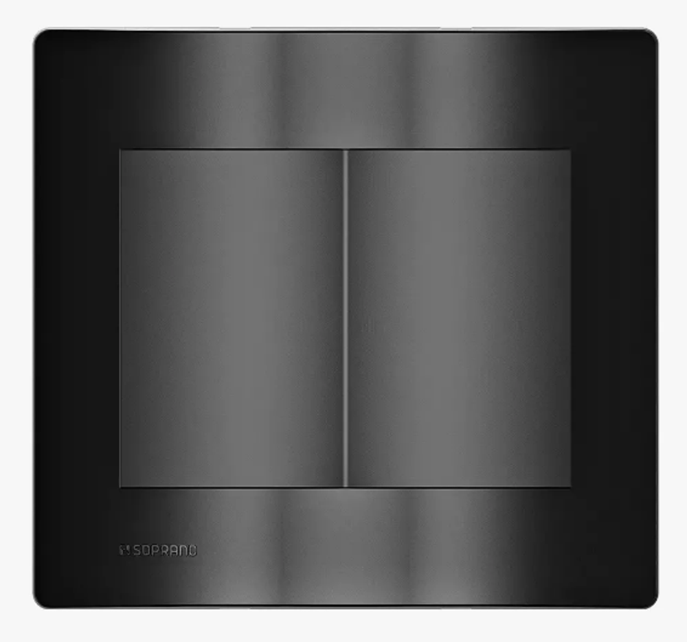 Conjunto Placa Cega 4x4 + Suporte Carbono Revita Soprano - Thony Ferragem