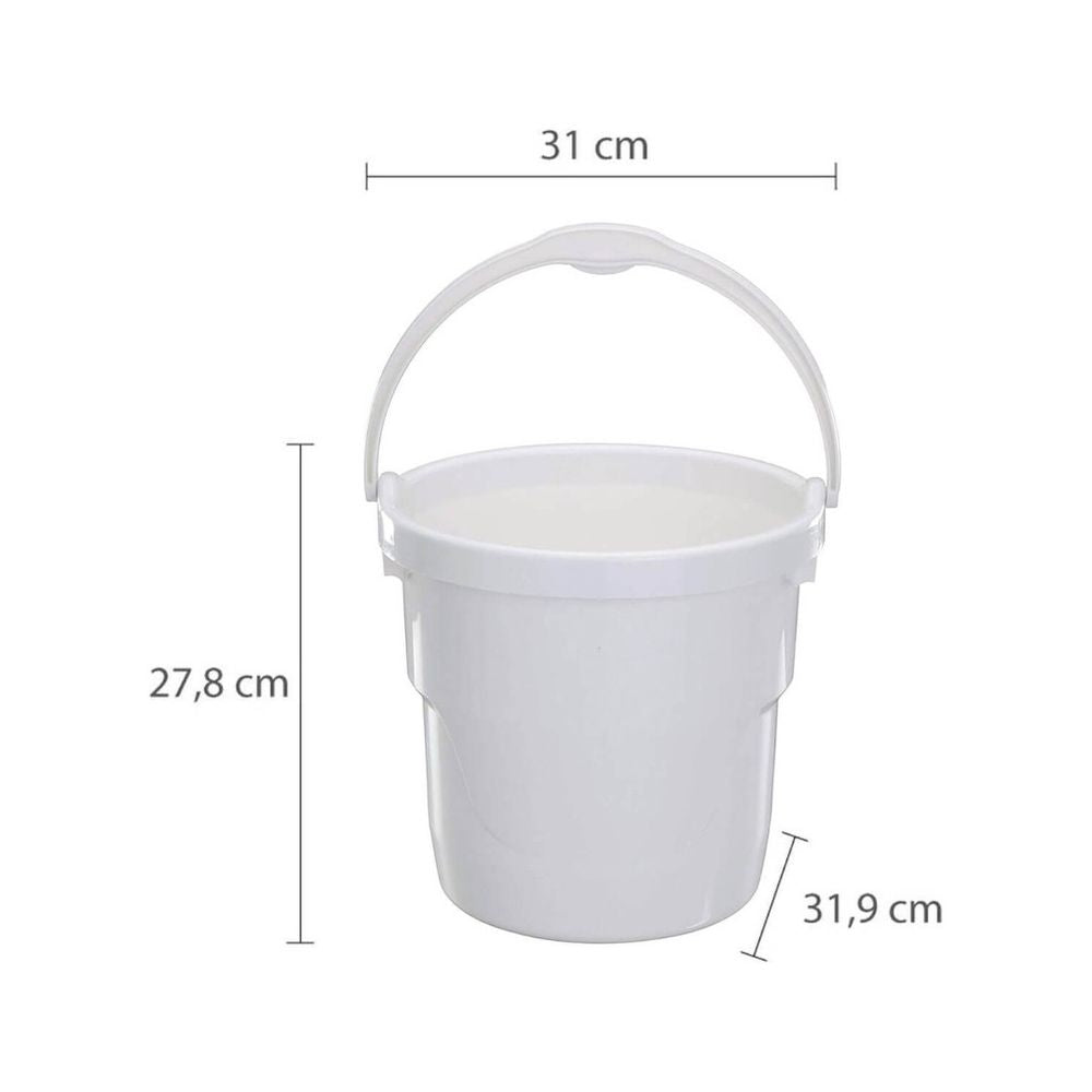 Balde Plastico Branco 12 Litros Astra
